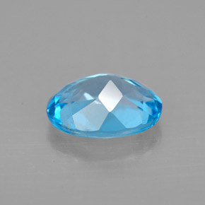 Topaze bleu suisse naturelle coupe ovale, 2,21 ct, VS