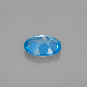 Topaze bleue naturelle coupe ovale, 2,13 ct, VVS