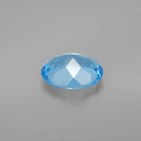 Topaze bleue naturelle coupe ovale, 2,16 ct, VVS