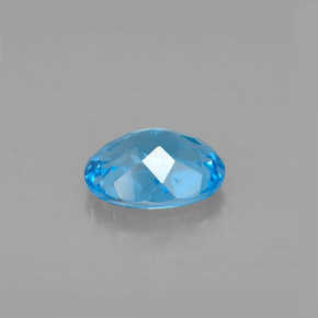 Topaze bleue naturelle coupe ovale, 2,22 ct, VVS-VS