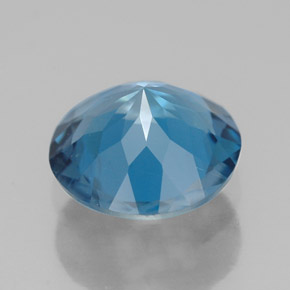 Topaze bleue naturelle coupe roude, 2,58 ct, VVS