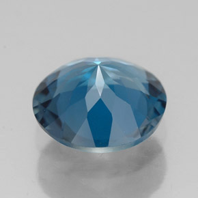 Topaze bleue naturelle coupe roude, 2,71 ct, VVS