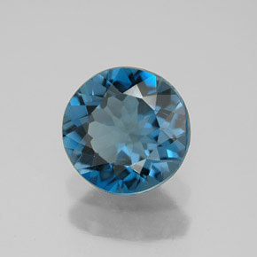 Topaze bleue naturelle coupe roude, 2,91 ct, VS