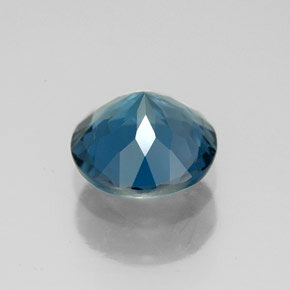 Topaze bleue naturelle coupe roude, 2,91 ct, VS