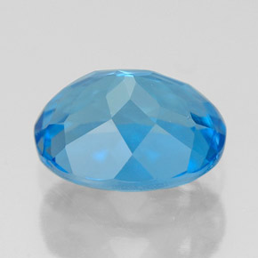 Topaze bleue naturelle coupe ovale, 2,57 ct, VVS