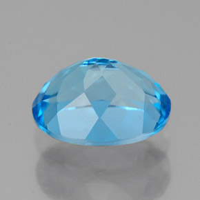 Topaze bleue naturelle coupe ovale, 2,66 ct, VVS