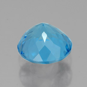 Topaze bleue naturelle coupe roude, 2,59 ct, VVS