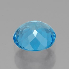 Topaze bleue naturelle coupe roude, 2,31 ct, VVS