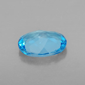 Topaze bleue naturelle coupe ovale, 1,85 ct, VVS