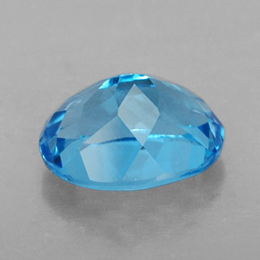 Topaze bleue naturelle coupe ovale, 2,54 ct, VVS