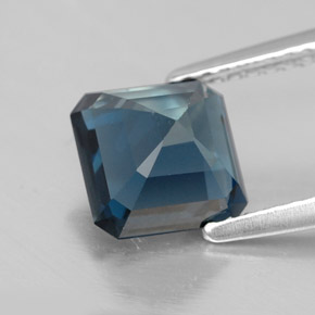 Topaze bleue naturelle taille émeraude, 2,34 ct, VS-SI