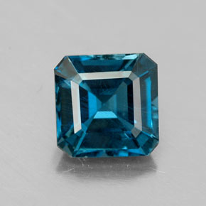 Topaze bleue naturelle taille émeraude, 2,19 ct, VS