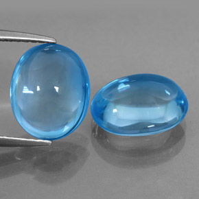 Achetez naturel ct bleue topaze gems, coupe ovale, en provenance brésil chez gemselect. en stock, livraison internationale!