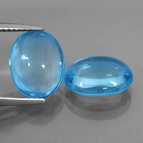 Achetez naturel ct bleue topaze gems, coupe ovale, en provenance brésil chez gemselect. en stock, livraison internationale!
