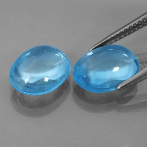 Achetez naturel ct bleue topaze gems, coupe ovale, en provenance brésil chez gemselect. en stock, livraison internationale!