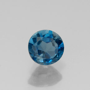 Topaze bleue naturelle coupe roude, 0,63 ct, VVS-VS
