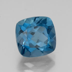 Topaze bleue naturelle coupe coussin, 3,03 ct, VS