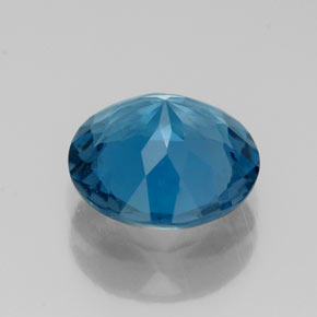 Topaze bleue naturelle coupe roude, 2,70 ct, VS-SI