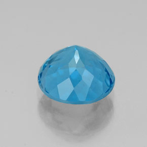 Topaze bleue naturelle coupe roude, 2,28 ct, VVS-VS