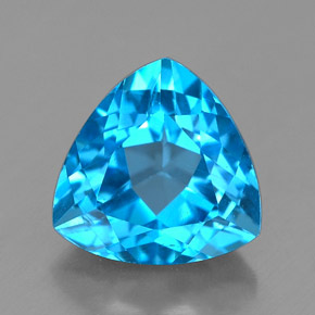 Topaze bleue naturelle trillion, 2,85 ct, VVS