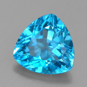 Topaze bleue naturelle trillion, 2,65 ct, VVS