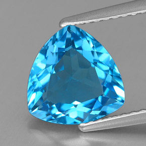 Topaze bleue naturelle trillion, 2,73 ct, VVS
