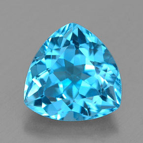 Topaze bleue naturelle trillion, 2,86 ct, VVS