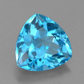 Topaze bleue naturelle trillion, 2,86 ct, VVS