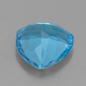 Topaze bleue naturelle trillion, 2,86 ct, VVS