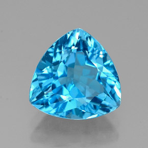 Topaze bleue naturelle trillion, 2,67 ct, VVS
