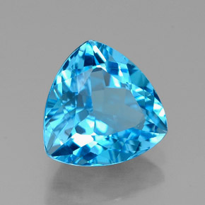Topaze bleue naturelle trillion, 2,67 ct, VVS