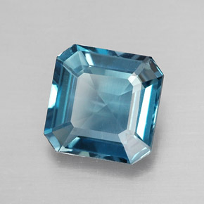 Topaze bleue naturelle taille émeraude, 1,77 ct, VVS-VS