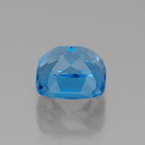 Topaze bleue naturelle coupe coussin, 2,25 ct, VVS