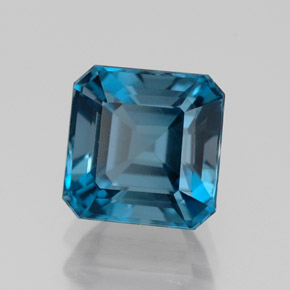 Topaze bleue naturelle taille émeraude, 2,57 ct, VVS-VS