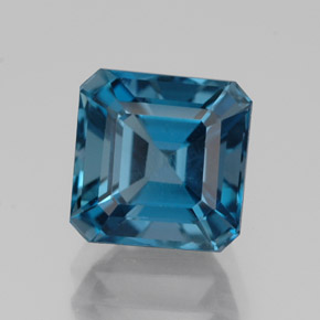 Topaze bleue naturelle taille émeraude, 2,62 ct, VVS