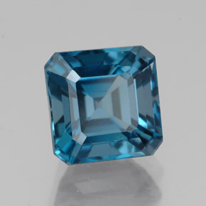 Topaze bleue naturelle taille émeraude, 2,62 ct, VVS