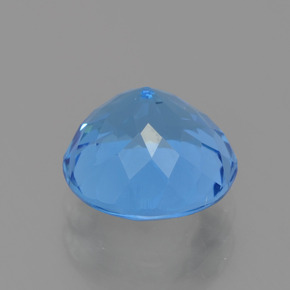Topaze bleue naturelle coupe roude, 2,78 ct, VS
