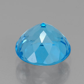Topaze bleue naturelle coupe roude, 2,63 ct, VVS