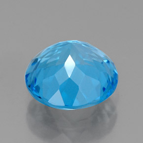 Topaze bleue naturelle coupe roude, 2,31 ct, VVS-VS