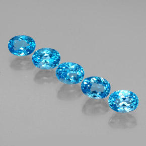 Achetez naturel ct bleue topaze gems, coupe ovale, en provenance brésil chez gemselect. en stock, livraison internationale!