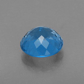 Topaze bleue naturelle coupe roude, 2,47 ct, VS