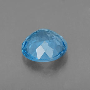 Topaze bleue naturelle coupe roude, 2,21 ct, VVS