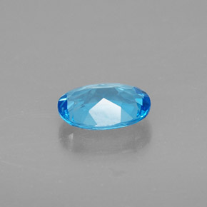 Topaze bleue naturelle coupe ovale, 1,48 ct, VVS-VS