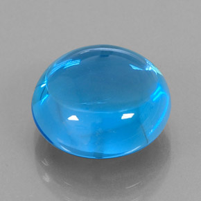 Topaze bleue naturelle coupe roude, 10,97 ct, transparent