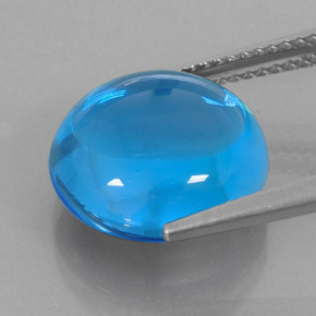 Topaze bleue naturelle coupe roude, 10,97 ct, transparent