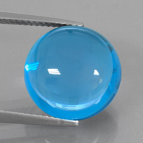 Topaze bleue naturelle coupe roude, 17,02 ct, transparent
