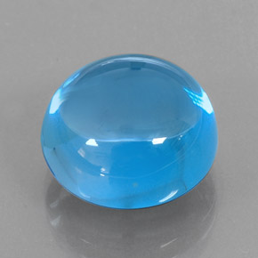 Topaze bleue naturelle coupe roude, 17,02 ct, transparent