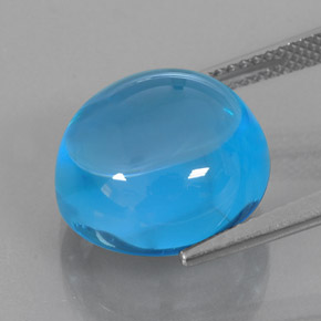 Topaze bleue naturelle coupe roude, 17,02 ct, transparent