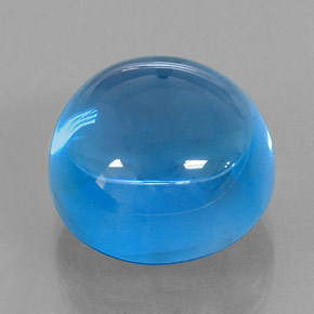 Topaze bleue naturelle coupe roude, 15,53 ct, transparent