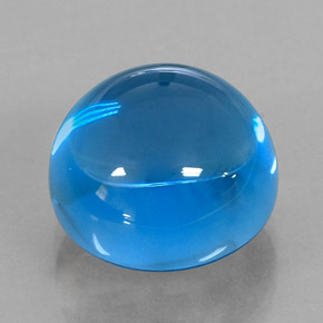 Topaze bleue naturelle coupe roude, 11,09 ct, transparent